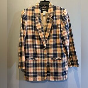 Sag Harbor Multicolor Plaid Blazer